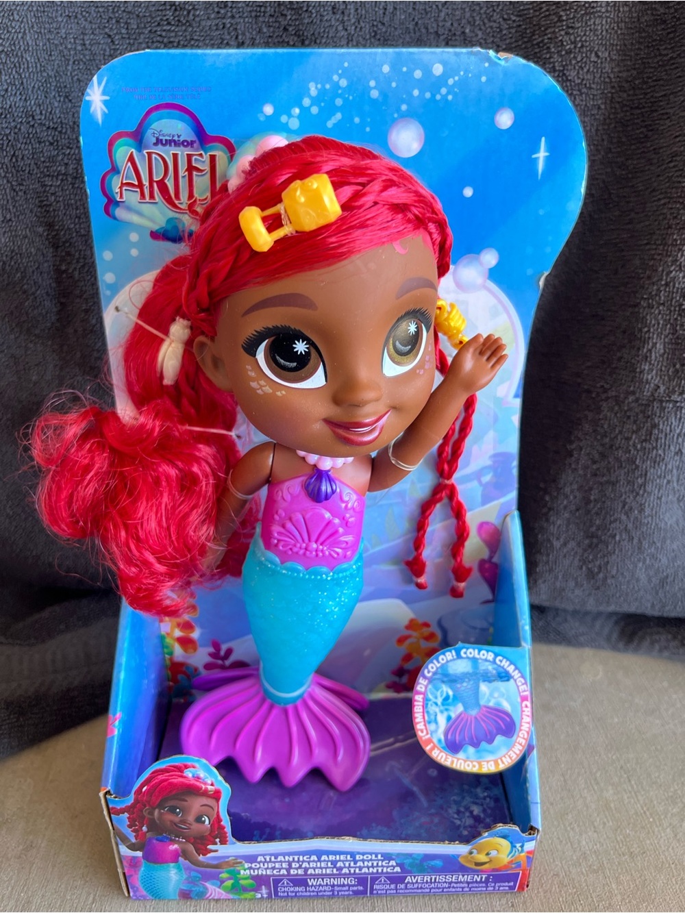 Disney Junior Ariel Color Change Mermaid Doll NIB $20